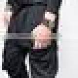 Big Zip Pocket Leggins Baggy Sweatpants Jogger Pants Black Standard Sports thumbnail-4