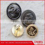 Anti-silver Anchor Logo Metal Shank Button thumbnail-6