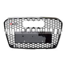RS5 Front Bumper Grille for Audi A5 B85 Chrome Silver Black High Quality Center Honeycomb Mesh Grill 2012-2016 thumbnail-4