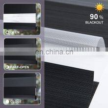 Customized Polyester Roller Double Layer Motorized Motorised Zebra Blinds Smart Jacquard Zebra Blind Roller Blind Shade thumbnail-3