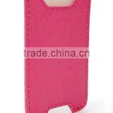 Slip on Bright Color Leather Phone Case With Cut-out to Charge Plain Genuine Leather Phone Sleeve for Iphone 5 6 Custom Logo thumbnail-5