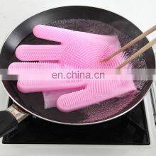 Factory Price Magic 100% Silicone Hand Scrubbing Gloves Dishwashing Cleaning Gloves For Kitchen thumbnail-4