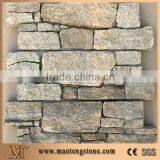 Sesame Yellow Granite Wall Cladding With Cement Back, Slate Ledge Stone Veneer,High Quality Sesame Yellow Slate Cement Cultured thumbnail-1