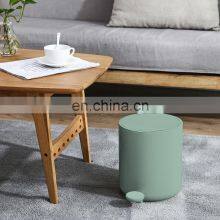 Fashionable Scandinavia Style Trash Can Bin &Toilet Brush Holder Bathroom Set With Rubber Coating & Soft Close thumbnail-3