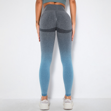 YYBD-0017,factory Spot Goods Seamless Gradient Smiling Face Yoga Pants Tight Hips Fitness Running Yoga Women Leggings thumbnail-1