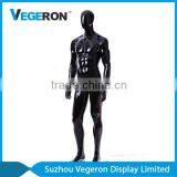 Glossy Black Fiberglass Stand Male Mannequin thumbnail-1