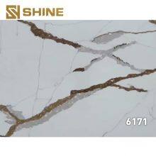 Modern White Calacatta 3D Ink Printed Artificial Quartz Slab Versatile Use Villas Bedrooms Hotels Tables Indoors Kitchens Dining thumbnail-2