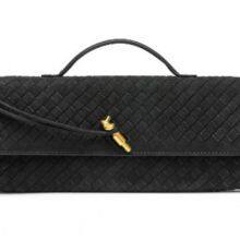 Handmade Woven Accordion Bag for Women, Crossbody Monk Strap Bag, Horizontal Clutch Evening Bag, Versatile Shoulder and Crossbod thumbnail-5