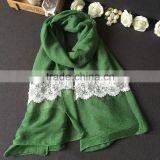 Wholesale New Design Plain Viscose Flower Bead Fashion Woman Scarf Quality Choice thumbnail-6