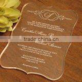 Clear Acrylic Wedding Invitation Card