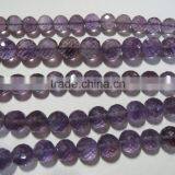 High Quality Amethyst Micro-faceted Round Beads thumbnail-1