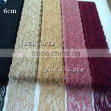 New Fancy 2" Width Decorative Stretch Lace Elastic Trim Cheap Price Wholesale for Headband Hair Accessory thumbnail-2