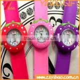 Newest design stawberry shaped silicone slap watch