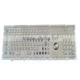 Black Metal Industrial and pc Computer Keyboard With Trackball or Touchscreen thumbnail-3