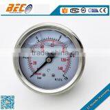 Industrial Use Safety Process Control All Stainless Steel Hydraulic Pressure Meter Gauge thumbnail-1