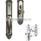 China Luxury Gate Lock/B-AL0907-AB Antique Brass Finish and Solid Brass Handle Material Lock thumbnail-4