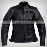 Quality Black Women Motorbike Leather Jacket, Motorcycle Clothing Black Quality Leather Racing Jacket thumbnail-3