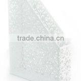 White Single Punched Metal Magazine Office File Document Holder Organizer thumbnail-2