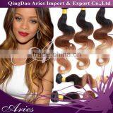 Grade 7A Peruvian Virgin Hair Body Wave Three 3 Tone Ombre Hair Extensions Unprocessed Peruvian Body Wave Virgin Hair thumbnail-1