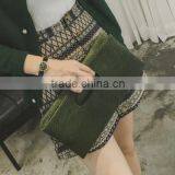 Envelope Bag Vintage Leather Clutch Bag,crocodile Clutch Bag Clutch Bag,Foldover Pouch,PU Bags,Alligator Hand Bag thumbnail-2