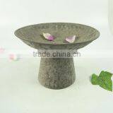 Vintage Gray Metal Garden Tray for Outdoor Decor