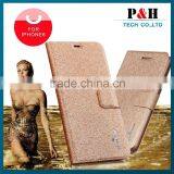 Golden Leather Wallet Case for Iphone 6 Wallet Case thumbnail-2