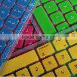 Transaprent With Colour Key Texts Thin Silicone Material Colour Laptop Cover thumbnail-1