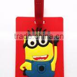 Cute Cartoon Soft PVC Airplane Shape Luggage Tag Funny Rubber Bag Tag