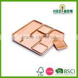 Hot Selling Wooden Divided Tray With Plate Bamboo Tray Wholesale thumbnail-4