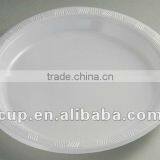 Dish Disposable Plastic Plates 10'' 26cm Round Large Plates