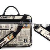 11.6 Inch Fashion Design Leather Laptop Bag with Accessories Pouch