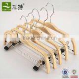 wholesaler trousers pants wooden hanger with clips