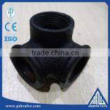 Wholesale 3/4"black Wall Corner Tee of Malleable Iron Pipe Fittings