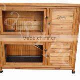 Wooden Rabbit Guinea Pig Ferret Hutch 4 Foot Two Tier 1220mm Wood Pet House thumbnail-1
