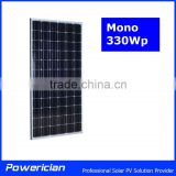 Powerician Brand High Efficiency Solar Module MONO 330Wp with CE UL IEC Certificate