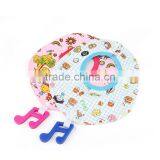 New Design Cotton Circle Baby Bib With Silicone Teether thumbnail-2