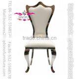 New Modern Stainless Steel Framed Baroque Chair thumbnail-1