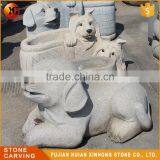 High Quality Cute Marble Sleep Stone Dog Carving thumbnail-4