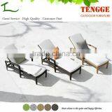 TG15-0064 100% pe Rattan Outdoor Furniture Set Foldable Outdoor Lounger