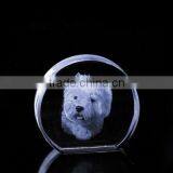 2016 Lovely Laser Engraved 3d Crystal