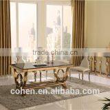 2016 Hot Sell Deluxe Living Room Stainless Steel Entrance Table in Golden Color F818G thumbnail-3
