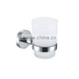 Wholesale Zinc Alloy Chrome Finish Wall Hanger Single Tumbler Holder Glass Toothbrush Holder thumbnail-1