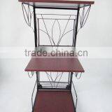 3 Tiers Magazine Holder Mobile Rolling Storage Coffee Table End SideTable thumbnail-2