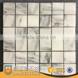 Square Shape China White Marble Mosaic on Mesh thumbnail-1