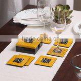 Lacquered Wooden Coasters/ Lacquer Coaster Set/ Showy Lacquer Coaster