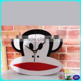 Modern Round White Practical Perspex Acrylic Black Birds Tree Wall Clock thumbnail-5