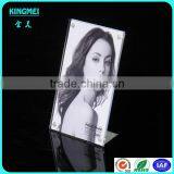 KM-VP50 Factory Custom Absolutely Clear Acrylic Beauty Girl L-shaped Photo Frame & Picture Frame thumbnail-1