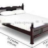 Indian Traditional Wooden Queen Size Bed thumbnail-2