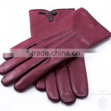 Red plain women dressing gloves Women leather dress glove