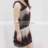 Porpular Elegant Ladies' Sleeveless Floral Trimming Tie Dye Tassel Dress thumbnail-2